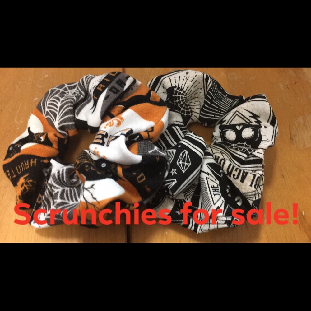 Large soft Halloween scrunchies